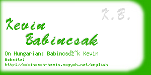 kevin babincsak business card
